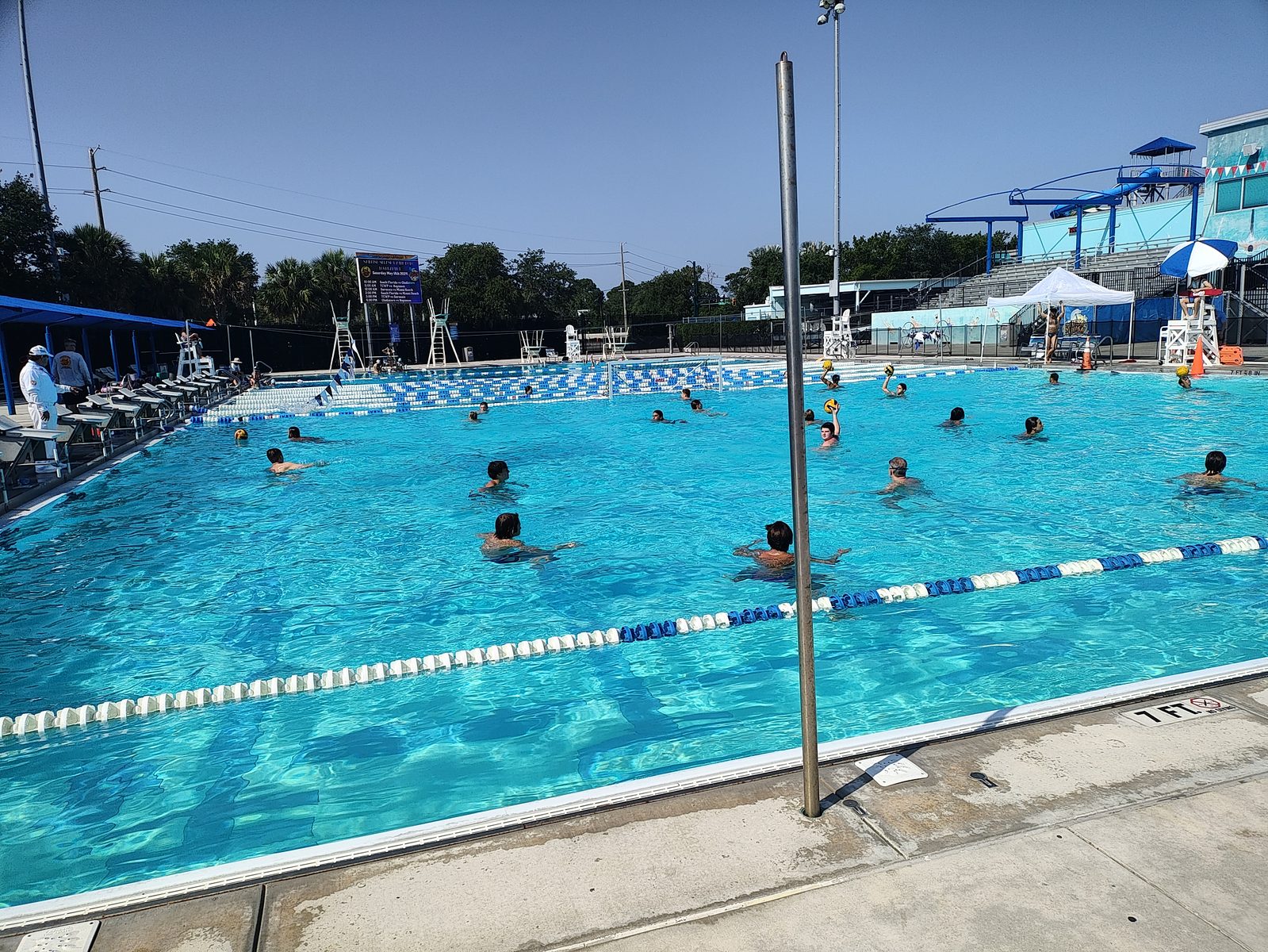 Water polo tournament action at Sailfish Splash, Stuart FL
