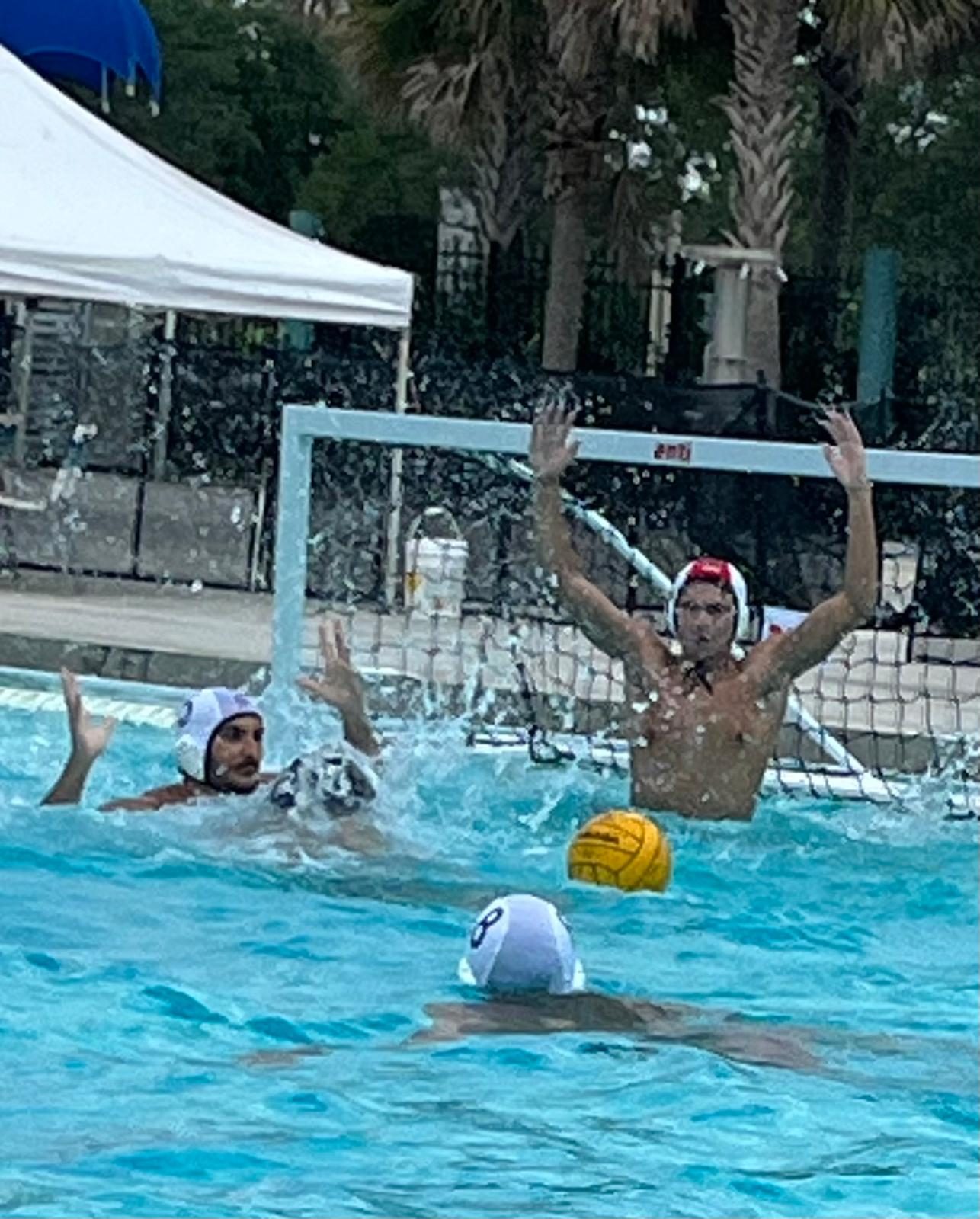 Goalie defending the net during a game
