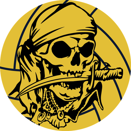 Treasure Coast Water Polo pirate skull logo