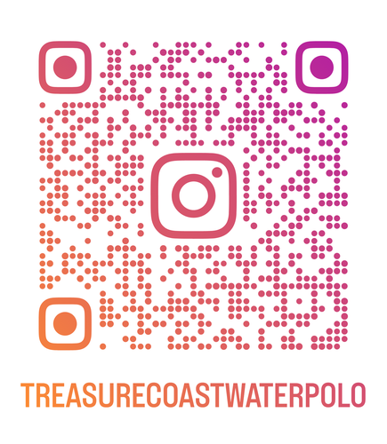 Scan to follow Treasure Coast Water Polo on Instagram @treasurecoastwaterpolo